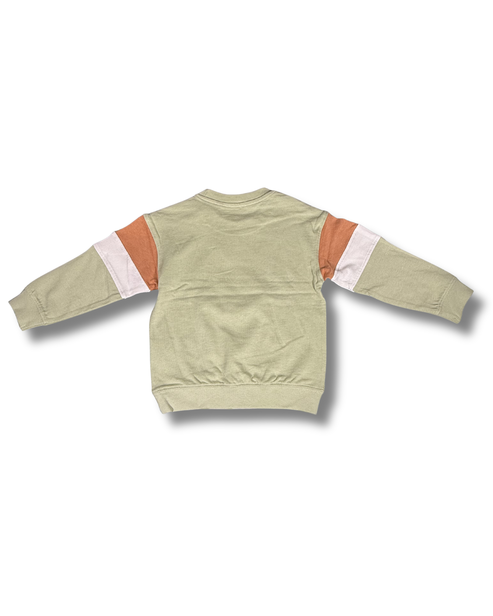 Felpa bambino “Waves” verde salvia color block – Blue Seven