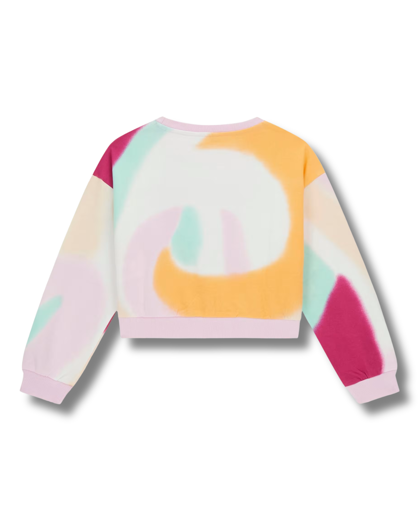 Felpa bambina/ragazza Guess fantasia multicolor con logo triangolo