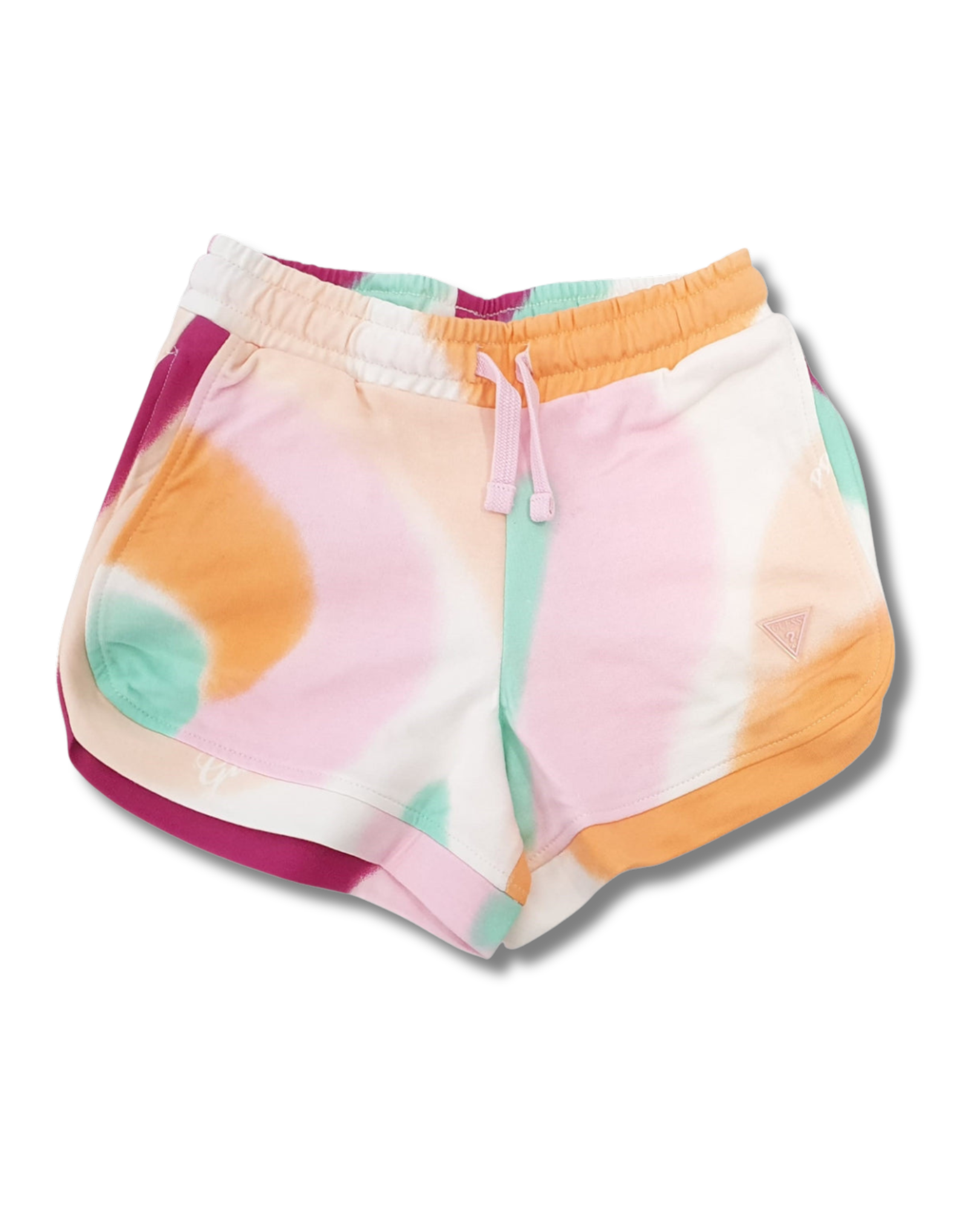 Shorts bambina Guess multicolor con logo triangolo