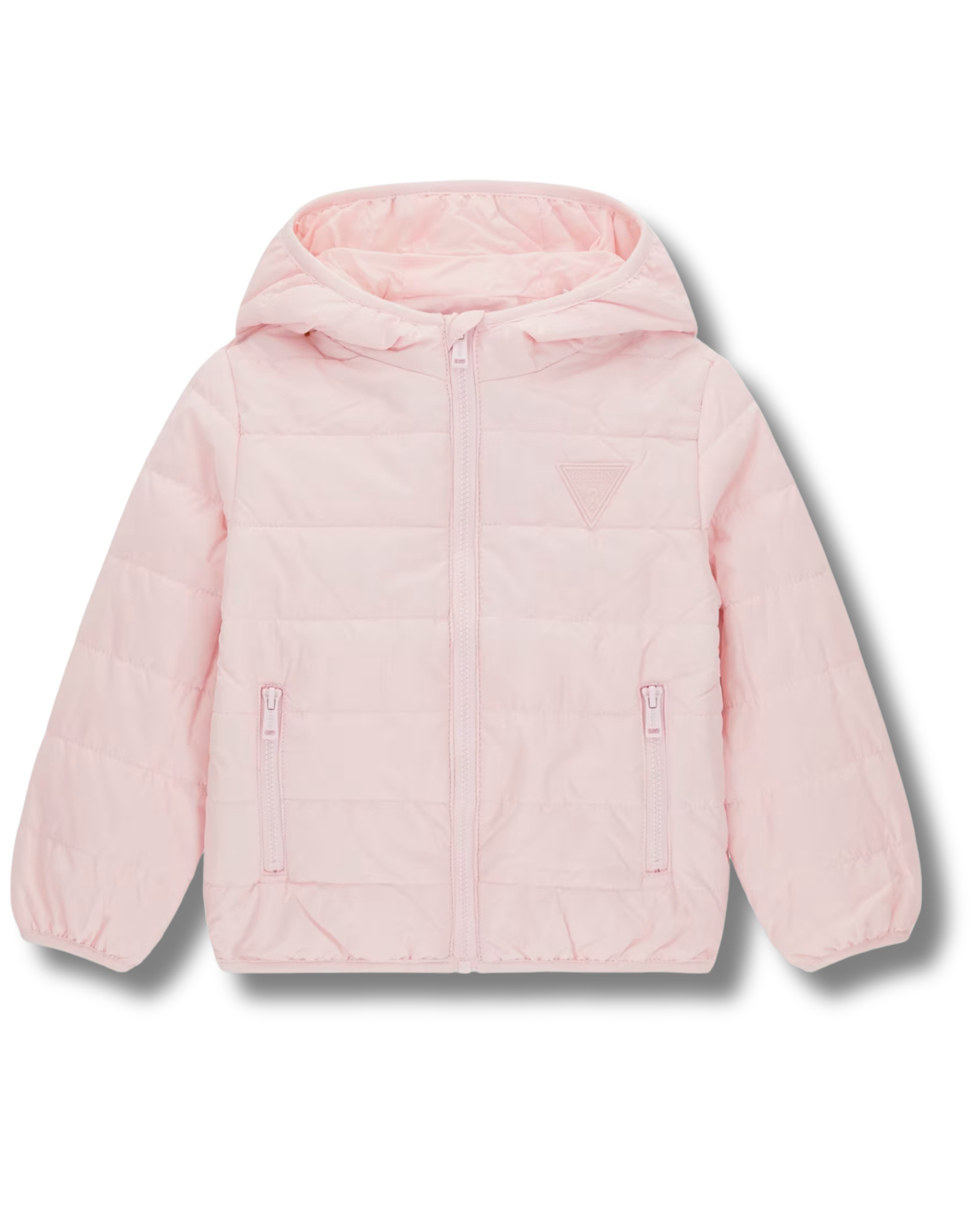 Piumino 100g bambina Guess rosa trapuntato con cappuccio