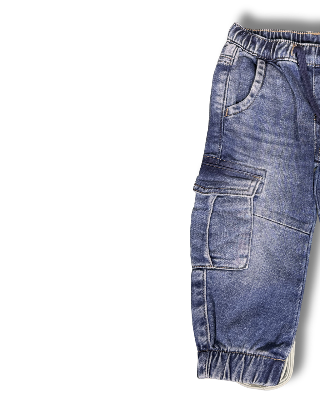 Pantalone Jeans Cargo Jogger Neonato  Guess con Tasche Laterali)