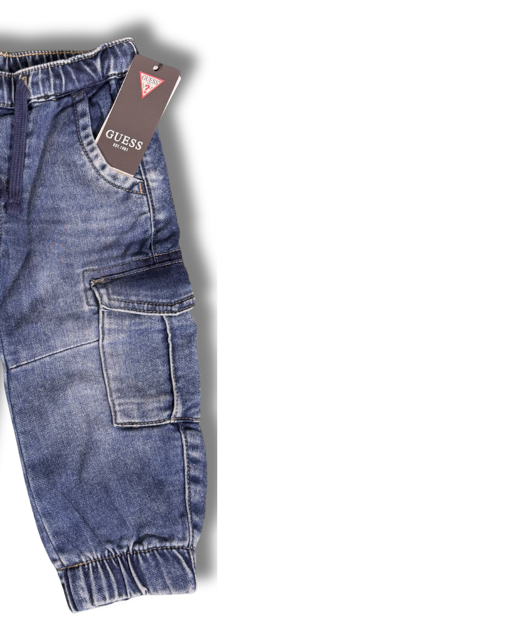 Pantalone Jeans Cargo Jogger Neonato  Guess con Tasche Laterali)