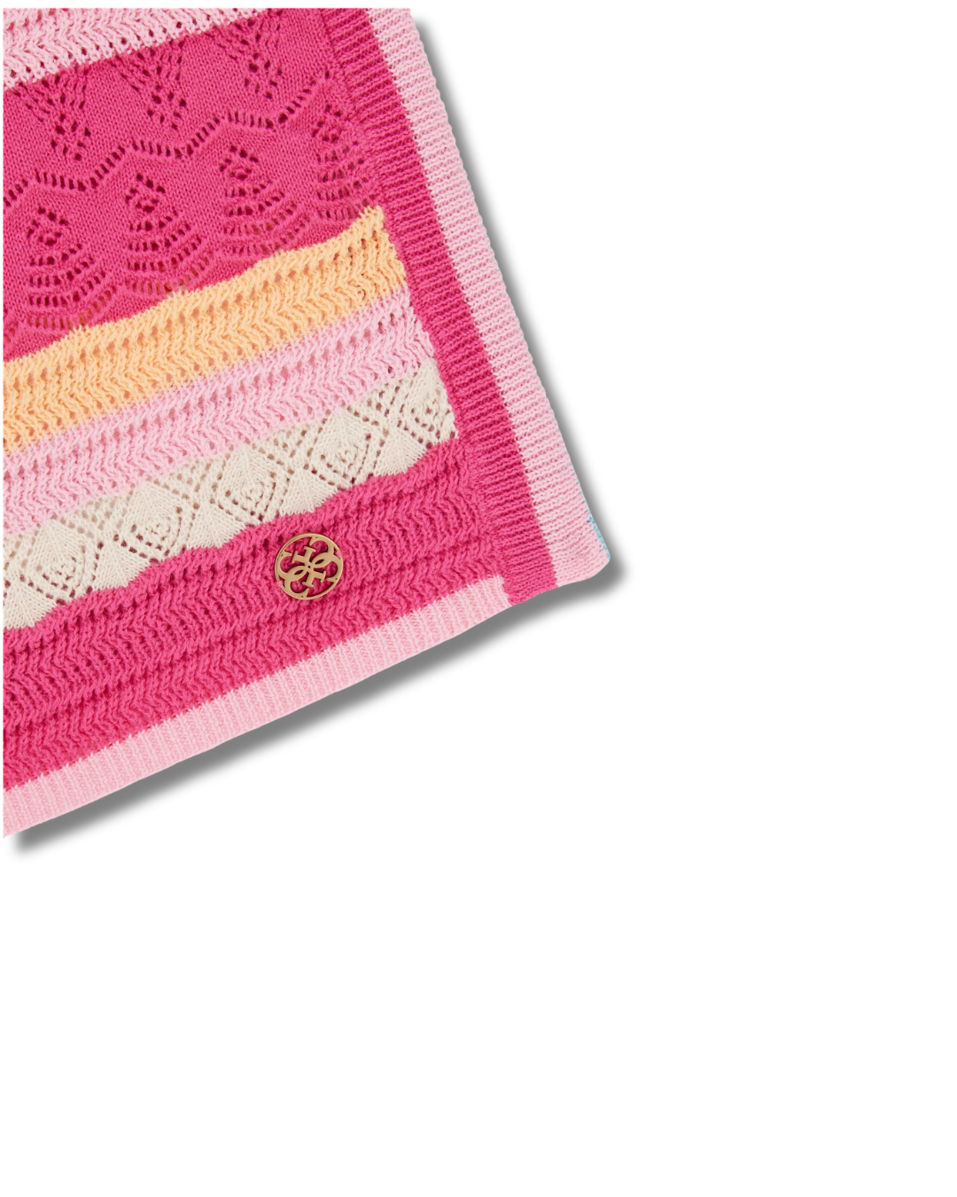 Top Guess Bambina in Maglia Multicolor a Righe