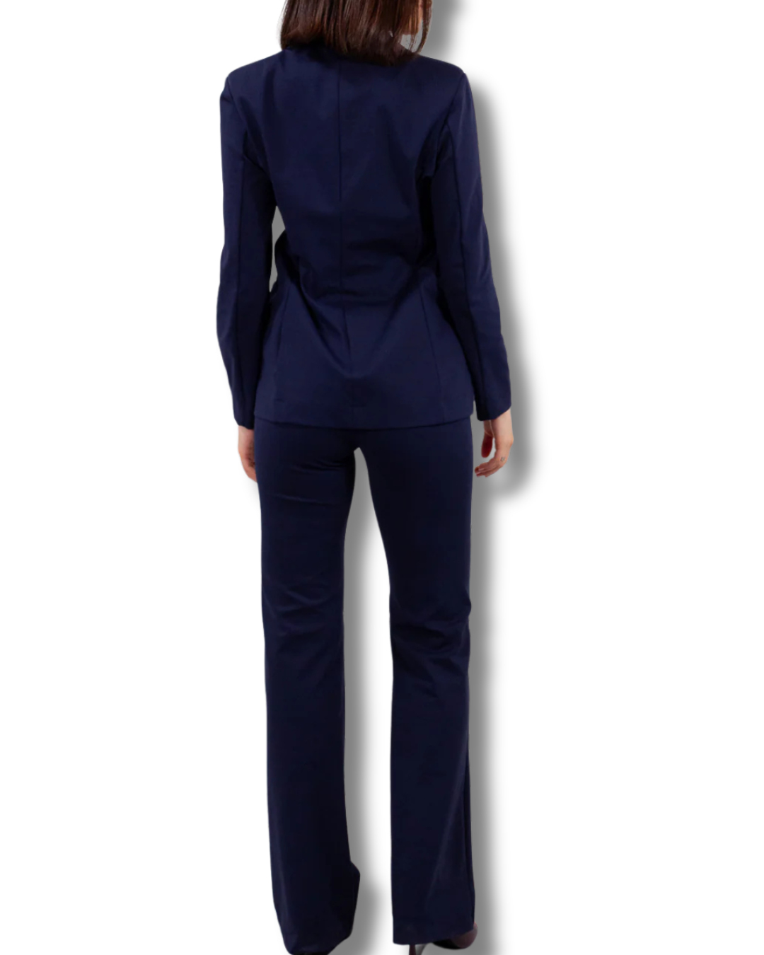 Completo Donna Elegante Punto Milano – Blazer e Pantalone Palazzo Blu