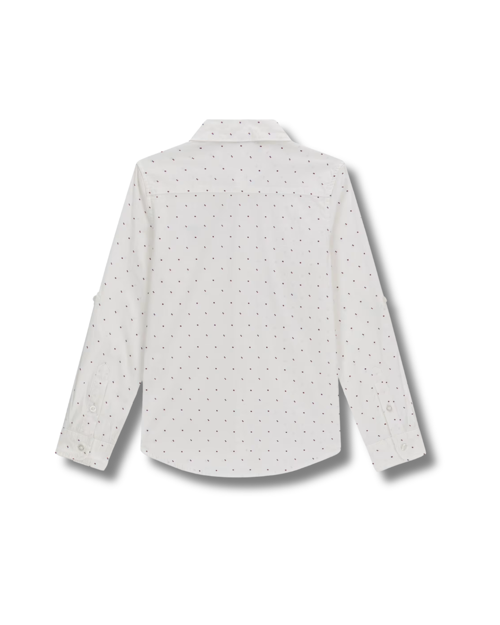 Camicia Guess Kids in Popeline Bianca con Micro Fantasia
