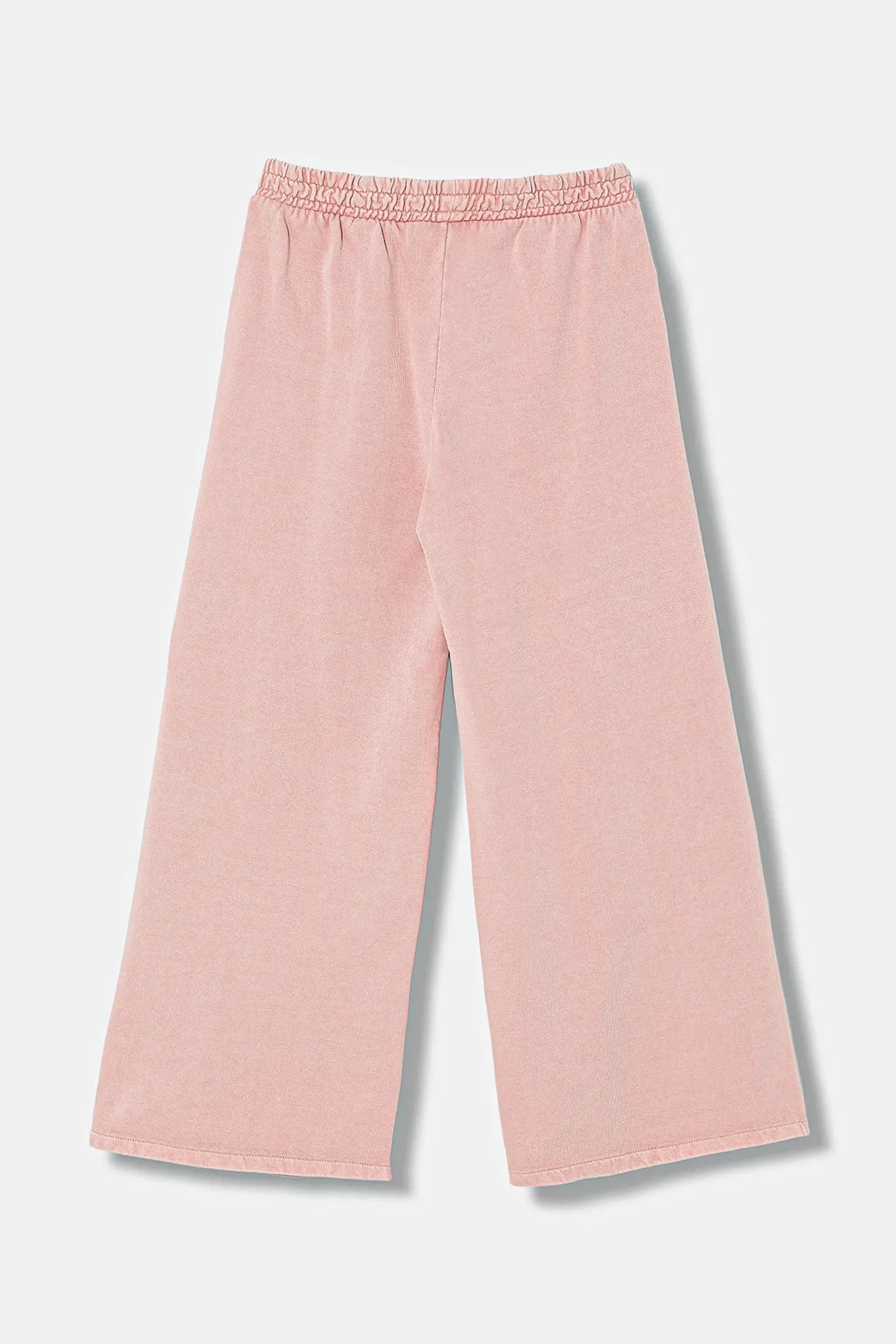 Pantalone bambina Guess Rosa Cipria Palazzo con Logo Ricamato