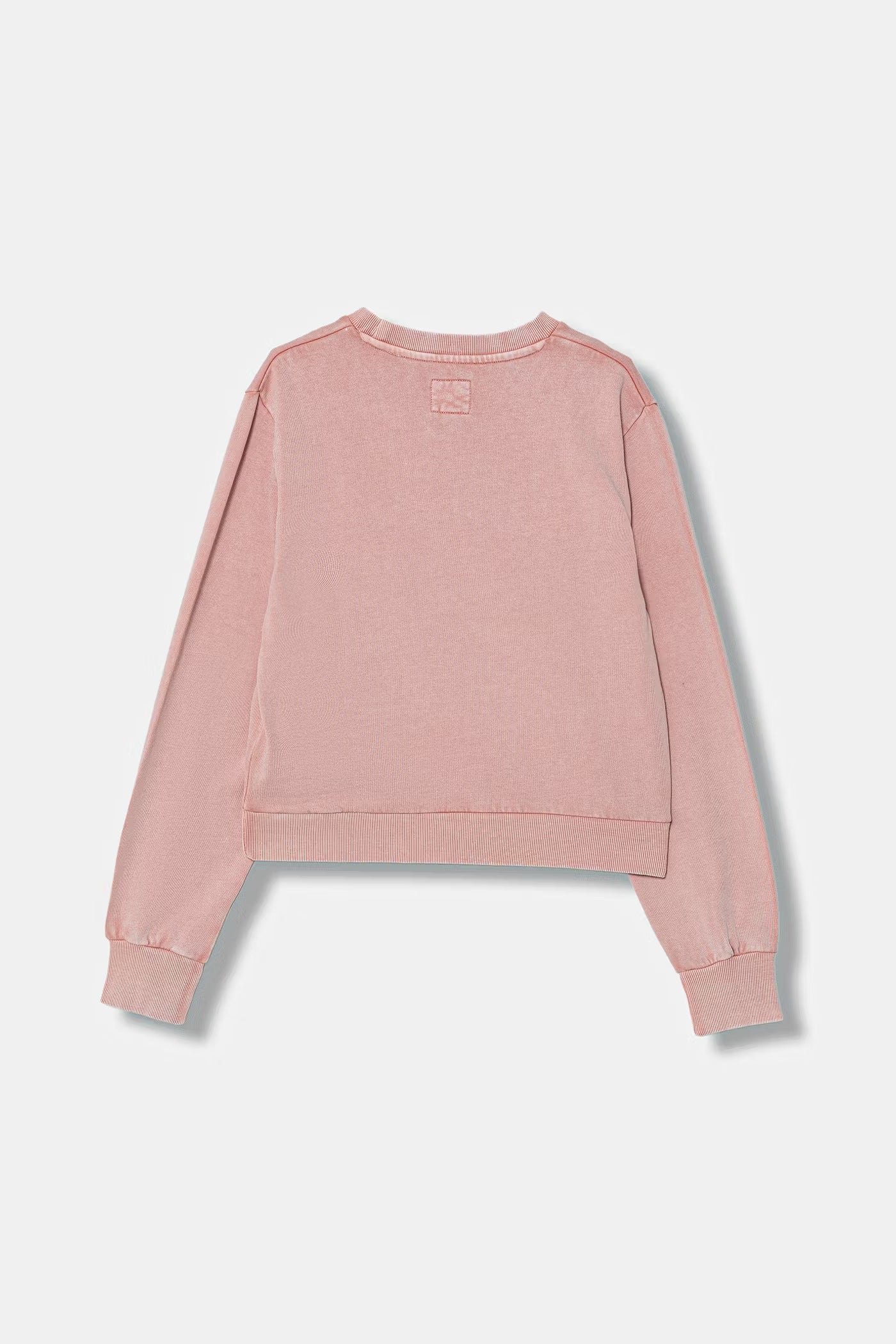 Felpa bambina Guess Rosa Cipria con Logo Ricamato